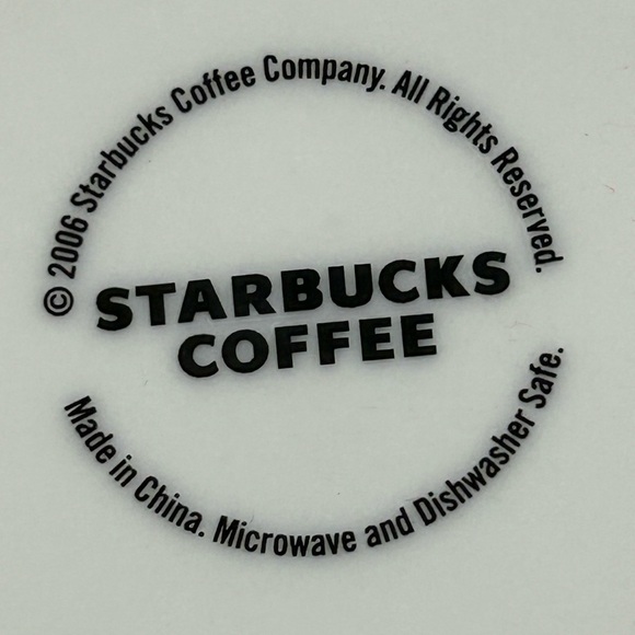 Set of 2 Starbucks Coffee Company White Mugs ☕ | Classic Logo / 2006 / Yellow - Picture 7 of 8